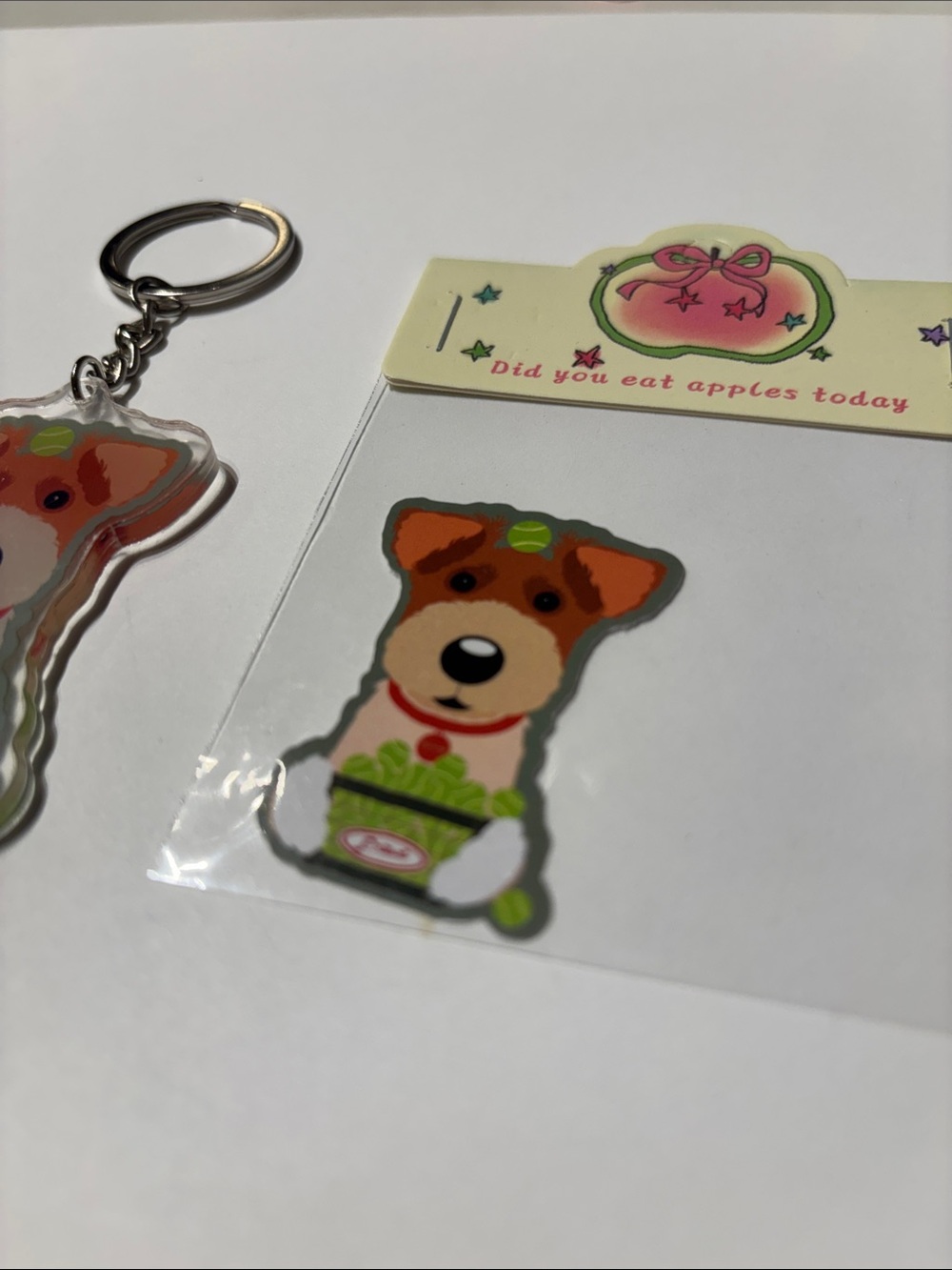 Wire-Fox Terrier Keychain and Sticker Set - Picture 4 of 7